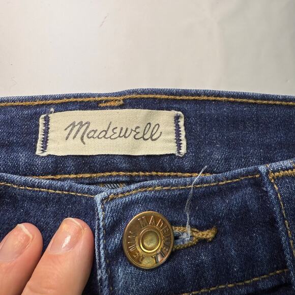 Madewell 10” High-Rise Skinny Jeans 26T Dark Wash Stretch Denim 28” Inseam - Picture 4 of 10